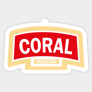 Madeira Island - Rotulo da cerveja Coral 2 / Coral beer label 2 Sticker